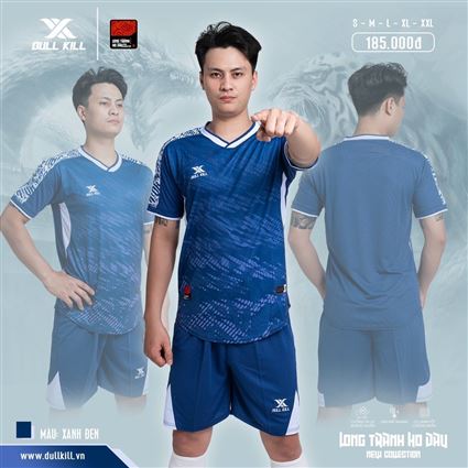Áo Bóng Đá không Logo Dullkill Hổ Đấu Xanh Đen